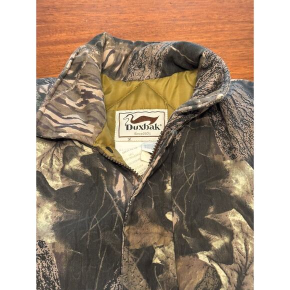 Xl Duxbak Camp Hunting Jacket Camouflage Tree Green Made In USA - Picture 2 of 16